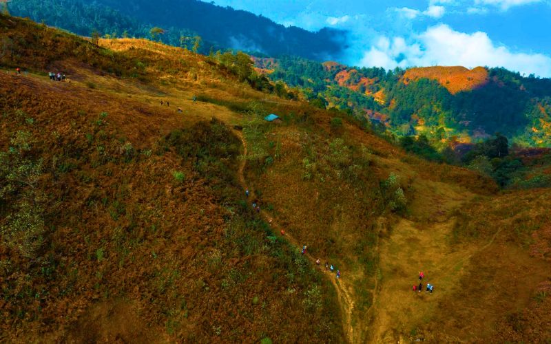 Kinh nghiệm trekking Lảo Thẩn từ A đến Z: Chinh phục "nóc nhà Y Tý" Cung duong cay kho tro trui tren doi trong