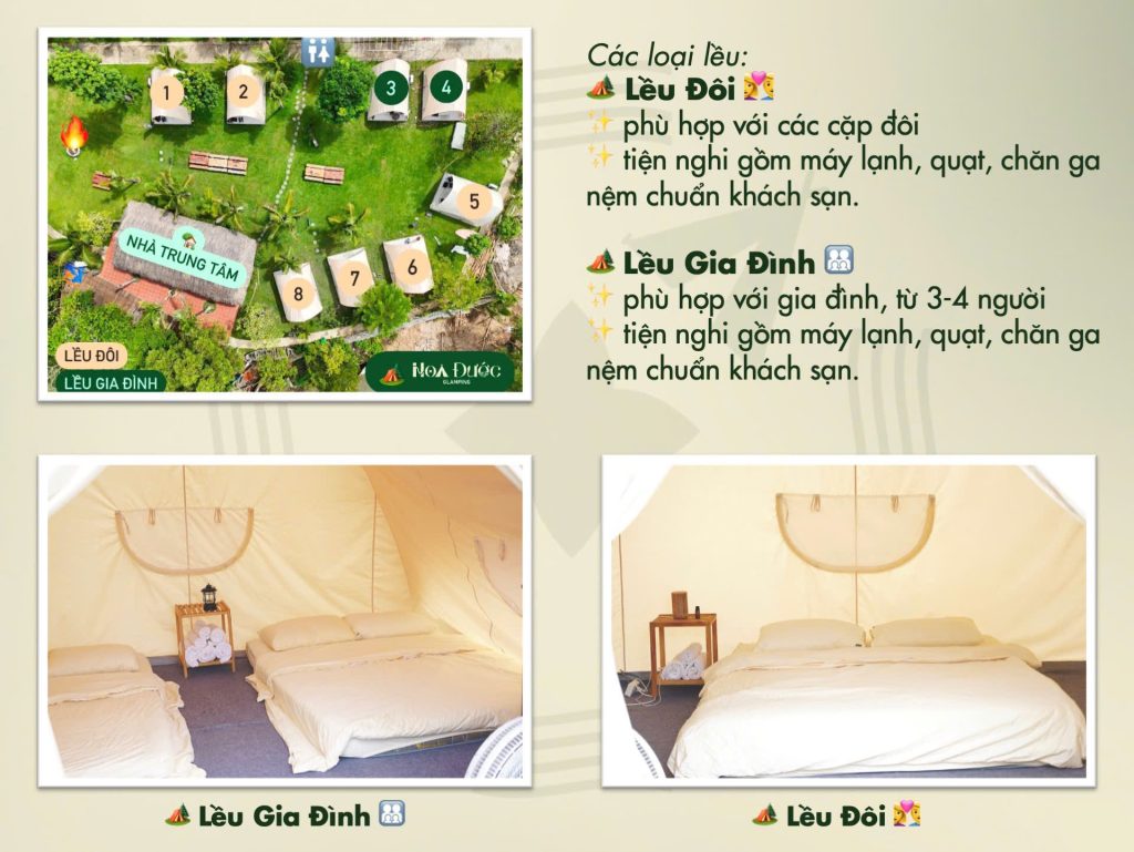 Bang gia cac dich vu tai hoa duoc glamping