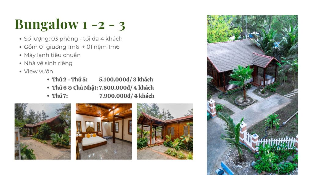 Goi Bungalow 1 2 3 Tai Hodota Binh Chau Resort Camping