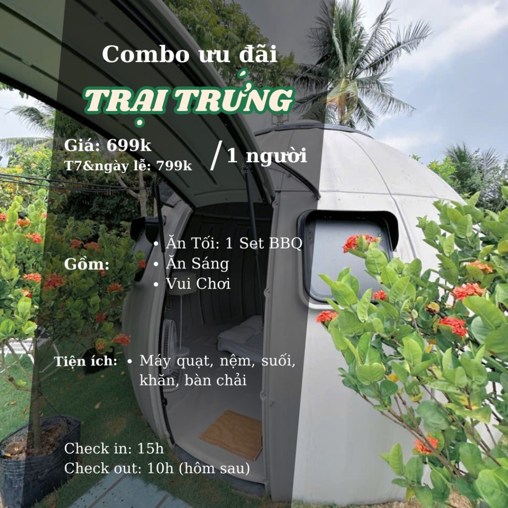 Goi Combo Trai Trung Tai Riverside Glamping